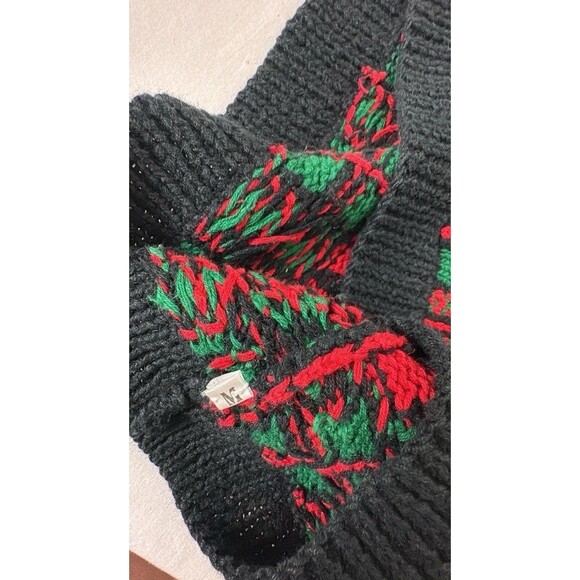 Vintage 90s Talbots Scotty Dog Hand Knit Sweater Womens Medium Holiday Preppy - Picture 6 of 9